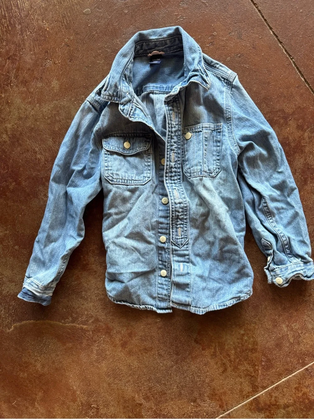GAP Baby Denim Shirt — Light Blue Toddler Button-Up